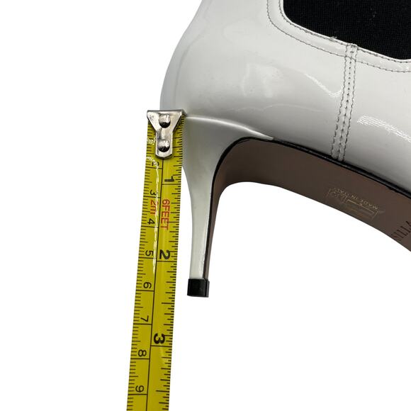 Le Silla Patent Leather Pointed Toe Stiletto Heel Ankle Boots White Size 37/7 - Picture 11 of 11